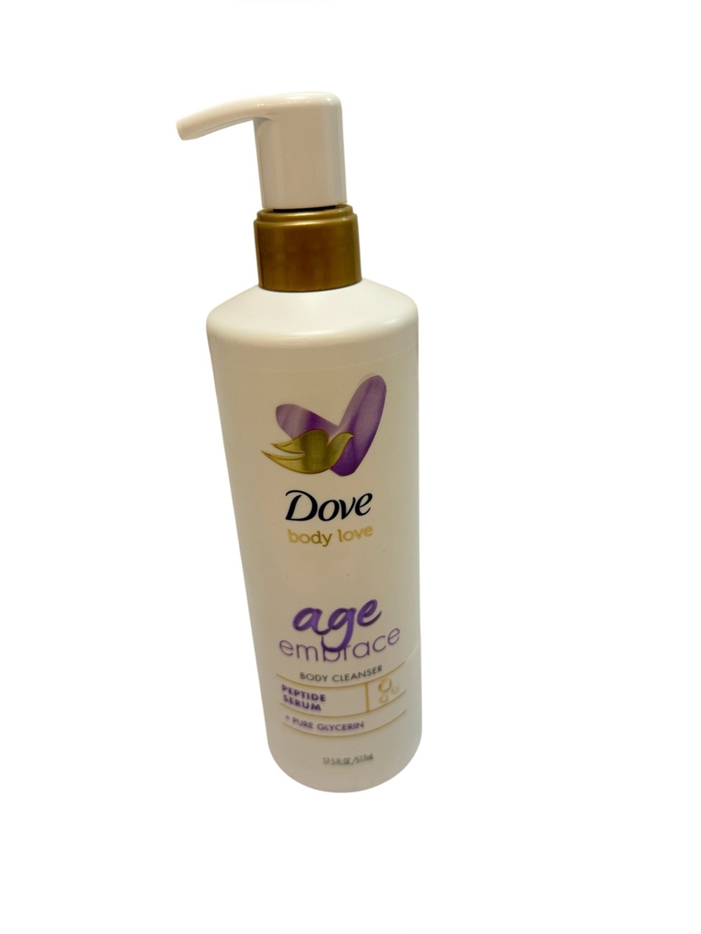 Dove Body Love Age Embrace Body Cleanser Peptide Serum + Pure Glycerin 17.5 Oz.